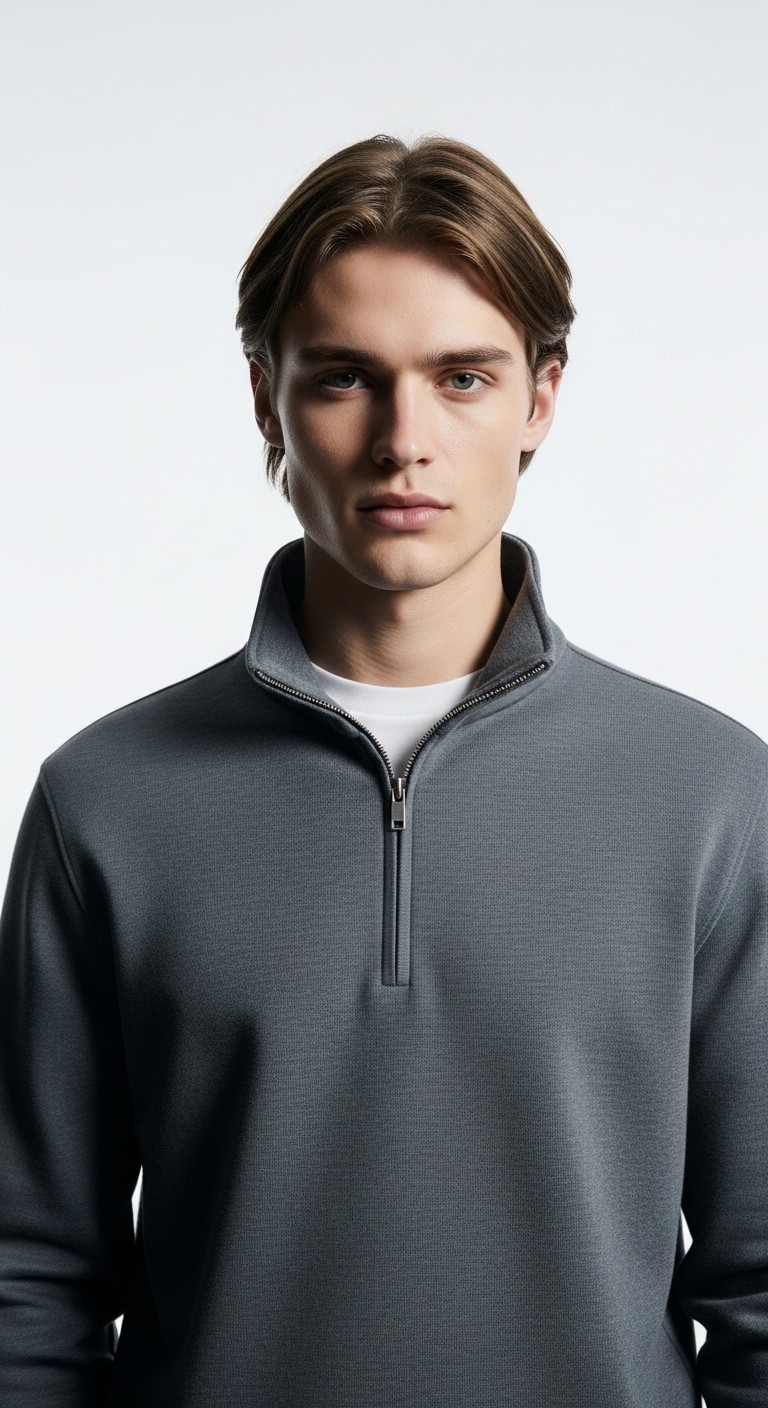 Yarı Fermuarlı Sweatshirt